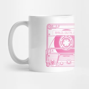 Cassette Tape ( Blush Red Lines) Analog / Music Mug